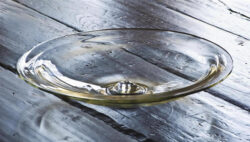 Table platter – by Grant Franklin (reject "bullseye" glass window from The Last Samurai)